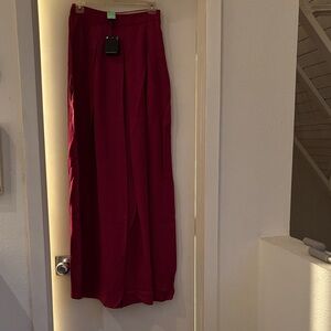 Massimo Dutti Deep Red Maxi Skirt/pants